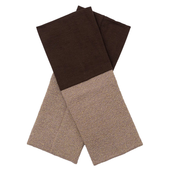 Edle Lurex Armstulpen und Pulswärmer in Gold und Braun für die Hand und den Puls.